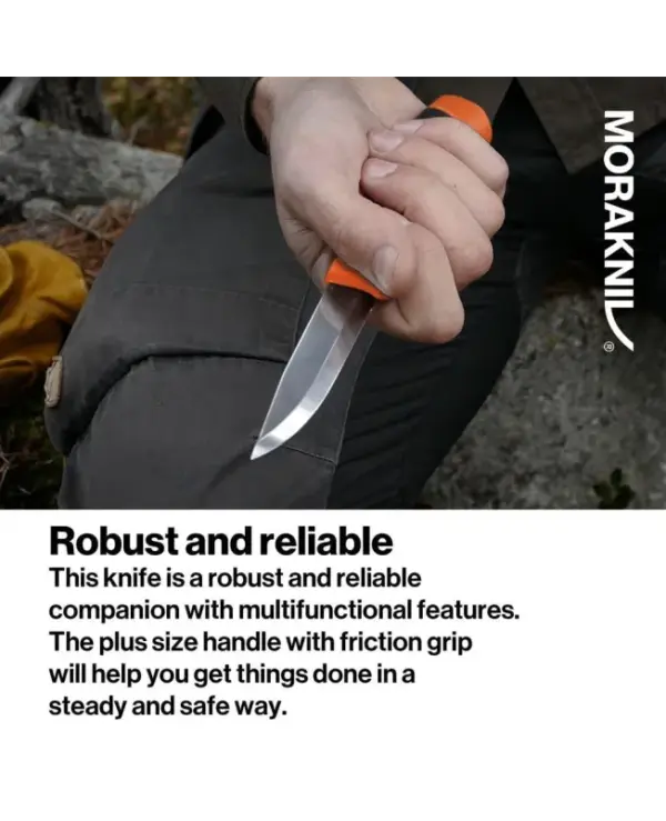 Morakniv Companion Heavy Duty Carbon Steel Knife Orange - Image 2