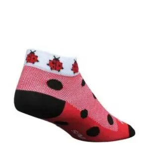 Women's Cycling Socks with Cheerful Ladybug Print
