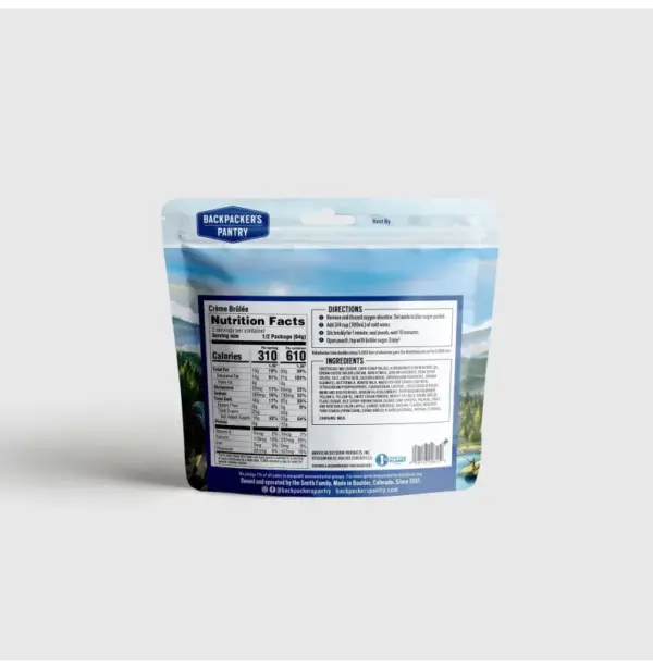 Backpacker's Pantry Creme Brulee Dessert - Lightweight Camping Treat - Image 2