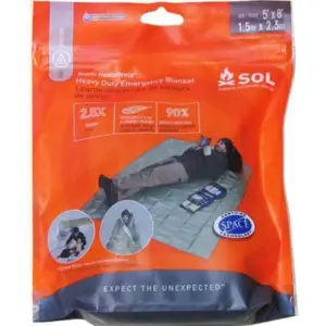 SOL Emergency Survival Blanket - Heavy Duty & Compact for Outdoor Safety