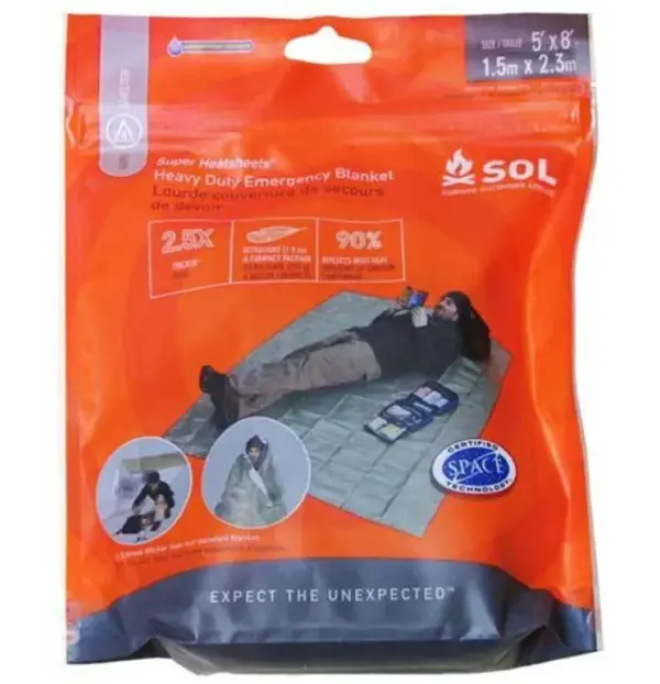 SOL Emergency Survival Blanket - Heavy Duty & Compact for Outdoor Safety