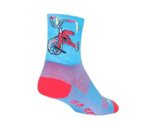Cycling Socks 4 Inch Cushioned - Trike Design by SockGuy