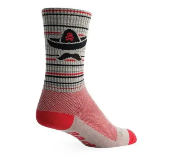 SockGuy Bad Hombre Cycling Socks for Men - Performance Athletic Socks