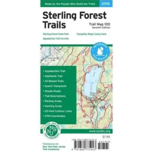 Detailed West Hudson Valley Trail Map for Hiking NY NJ