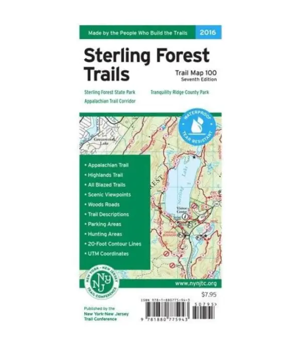 Detailed West Hudson Valley Trail Map for Hiking NY NJ