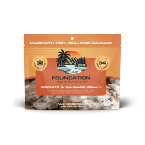 FOUNDATION Backpacking Biscuits & Gravy Meal - Ready in Minutes
