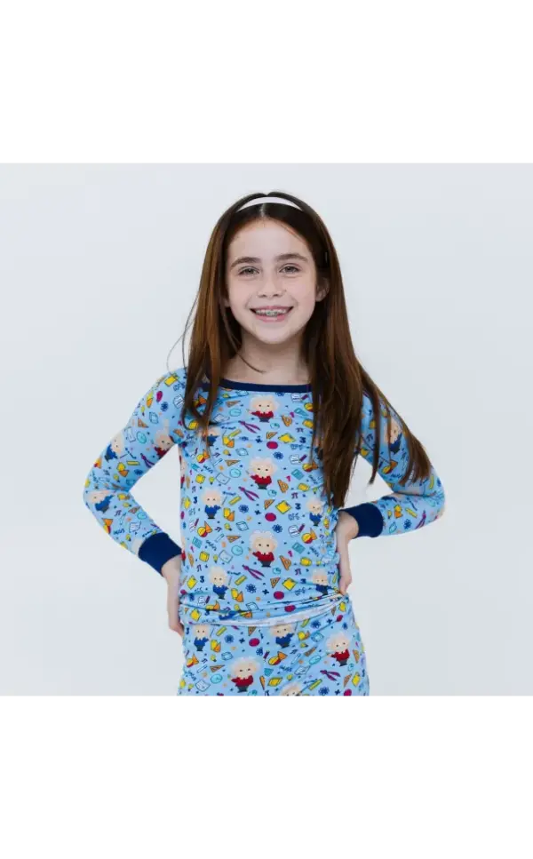 Bam & Stitch Math Print Long Sleeve Pajamas for Women & Men - Image 2