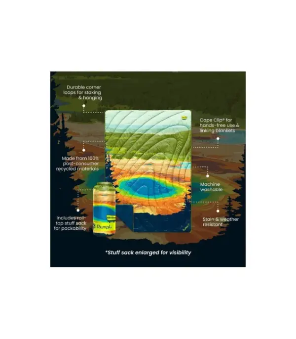 Rumpl Yellowstone Puffy Travel Blanket - Lightweight & Packable - Image 2