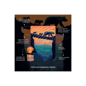 Rumpl Original Puffy Blanket Sunset Fade Design
