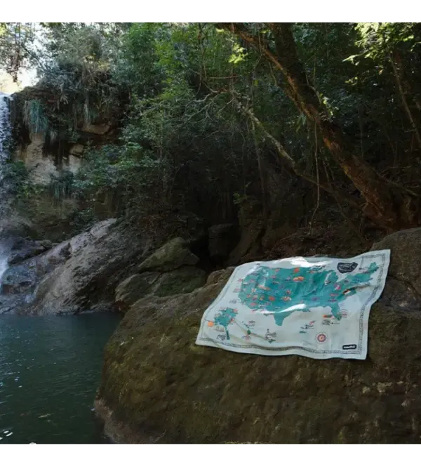 National Parks Map Blanket Towel - Nomadix