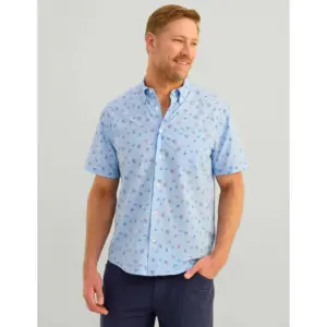 Men's HUK Kona Patterned Short-Sleeve Fishing Shirt