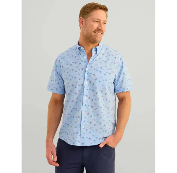 Men's HUK Kona Patterned Short-Sleeve Fishing Shirt