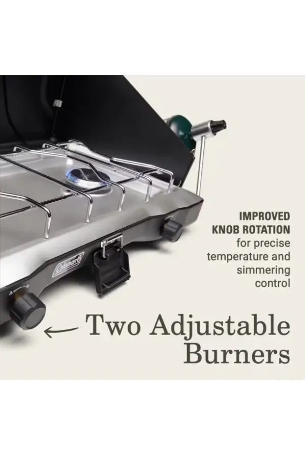 Coleman Triton 2-Burner Propane Camp Stove for Outdoor Cooking