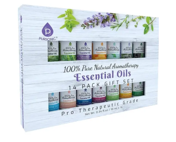 100% Pure Essential Oils 8-Pack Aromatherapy Set by Pursonic - Image 3