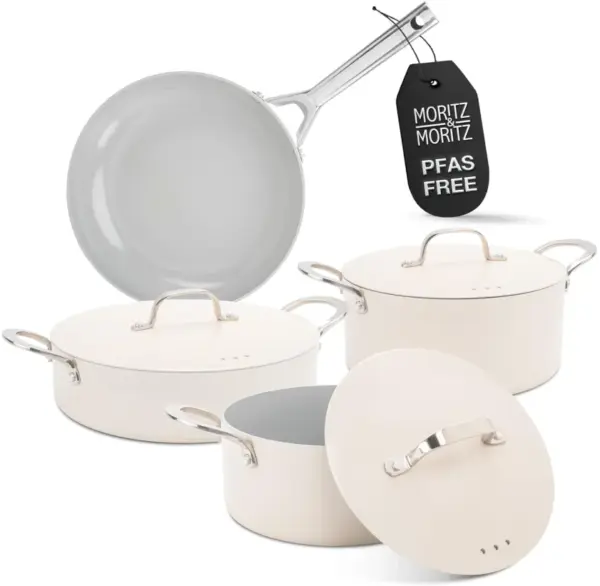 Moritz & Moritz 7-Piece Cast Aluminum Cookware Set with Lids - Image 3