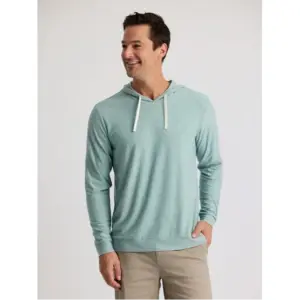 Men's Bamboo Cotton Hoodie - Soft Slub Pullover Freefly II