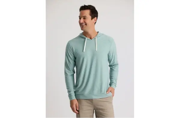 Men's Bamboo Cotton Hoodie - Soft Slub Pullover Freefly II