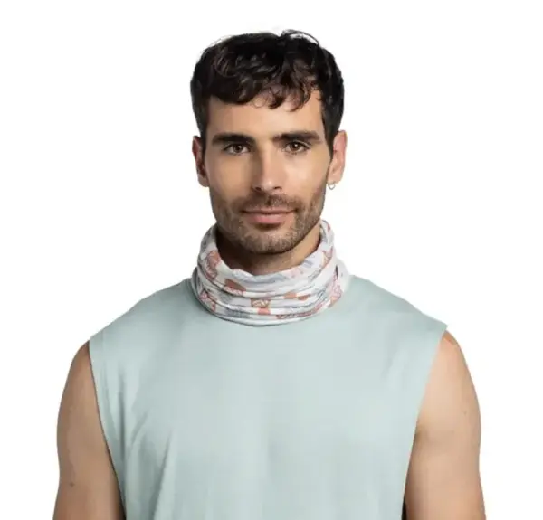 Coolnet UV Buff Neck Gaiter in Dusted Light Grey - Sun Protection