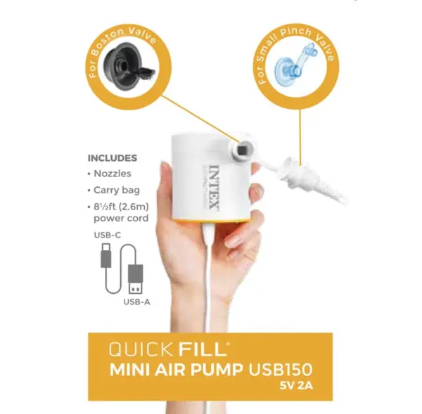 Intex Portable USB Electric Air Pump Fast Inflation - Image 2