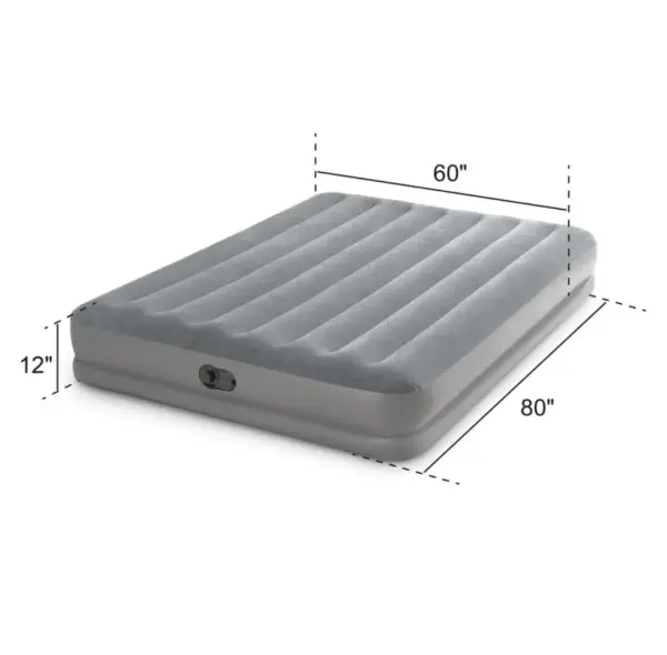 Intex Queen Air Mattress Fast Fill Pump Dura-Beam Technology - Image 2