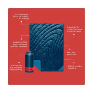Rumpl Water-Resistant Packable Blanket Baja Fade