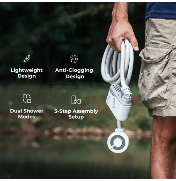 Flextail Max Portable Camping Shower w/Carrying Case - Image 3