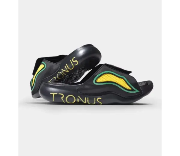 Tronus Men's Blackout Luxe Sports Recovery Slides - Image 3