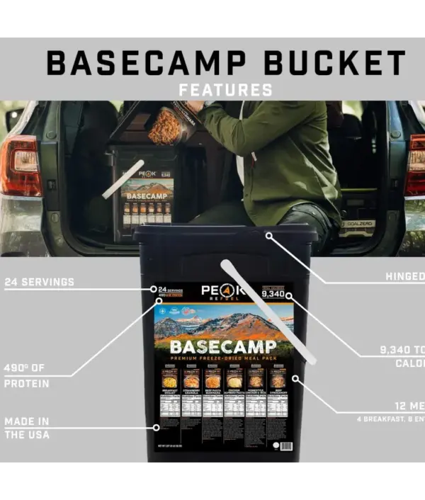 Peak Refuel Basecamp 3.0 Emergency Food Storage Bucket
