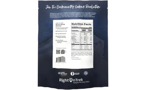 Banana Bread Oatmeal Single Serve Instant Pack - Image 2