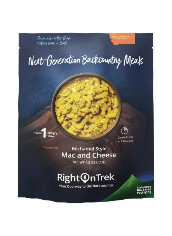 Right On Trek Single-Serve Bechamel Mac & Cheese Backpacking Meal