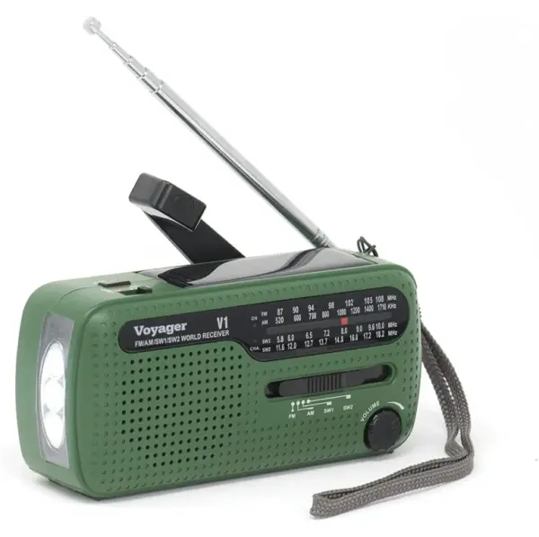 Kaito Voyager Emergency Radio: Solar/Hand Crank AM/FM/SW with Phone Charger & Flashlight - Image 2