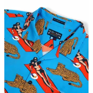 Bajallama Blue Nighthawk Button Up Shirt for Women
