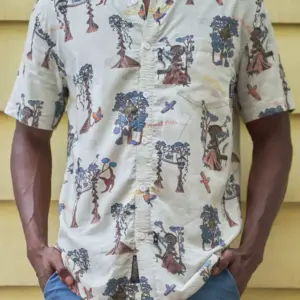 Bajallama Treehouse 7-Seas Button-Up Shirt for Men