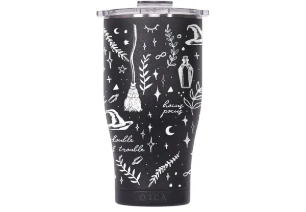 ORCA Insulated Water Bottle 27oz - Witches Chaser Vacuum Sealed Black