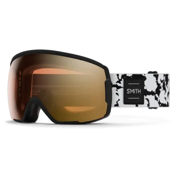 Smith Proxy Photochromic Ski Goggles Black Marble ChromaPop Pro Gold Mirror