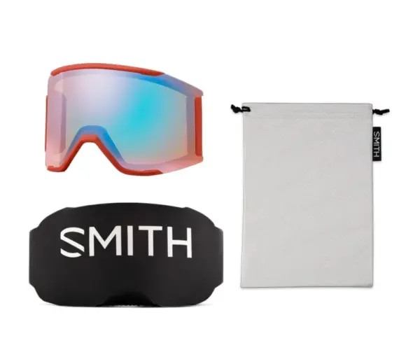 Smith Squad Mag Snow Goggles with ChromaPop Lens - Rust/Black Gold Mirror