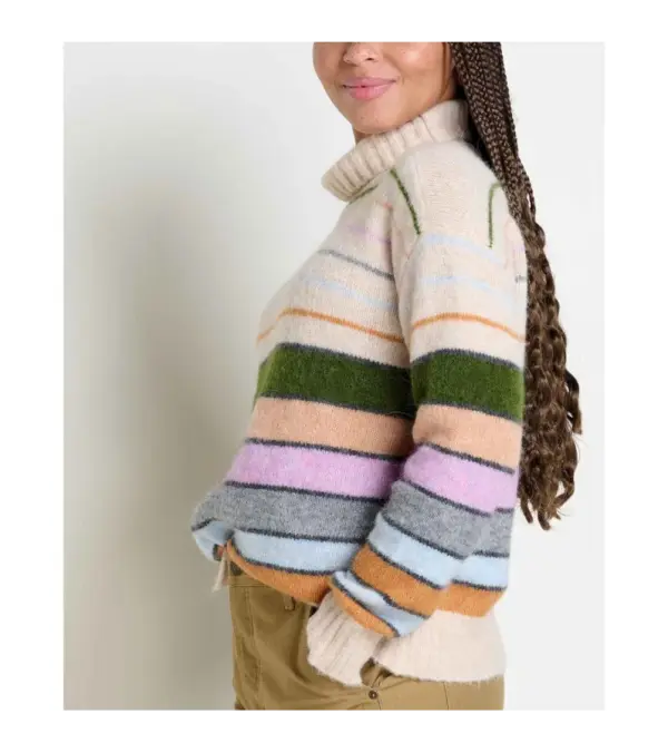 Toad&Co Women's Toddy T-Neck Sweater - Cozy Knit Pullover - Image 2