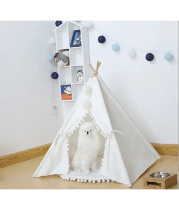 Pet Teepee for Dogs and Cats - Cozy Indoor Pet Tent by Dog Hugs Cat - Image 2