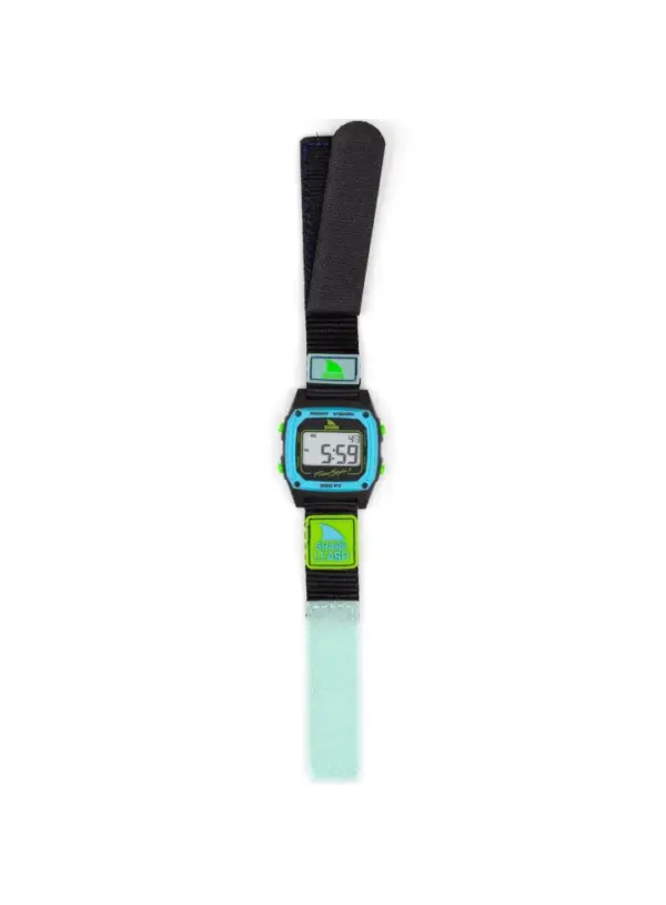 Blue Gingham Watch with Leather Strap - Freestyle Shark Classic - Image 2
