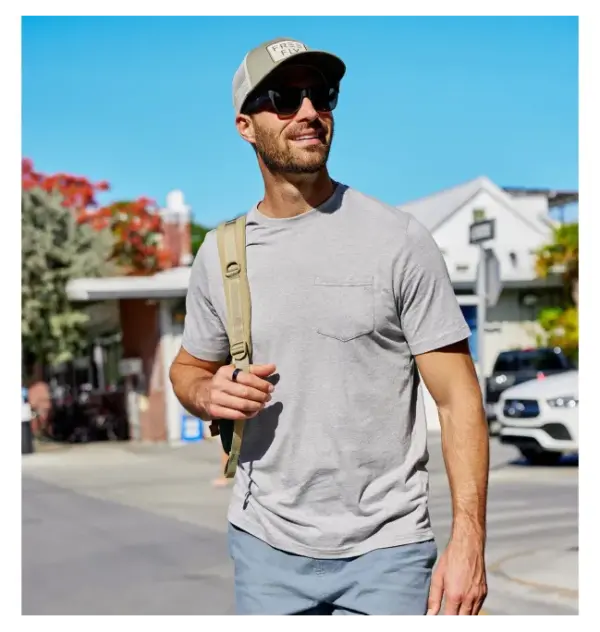 Free Fly Men's Bamboo V-Neck Pocket T-Shirt