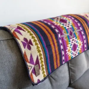 Soft Andean Alpaca Wool Throw Blanket - Natural Warmth