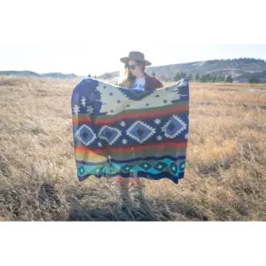 Andean Alpaca Wool Blanket - Galapagos Design by Alpaca Threadz