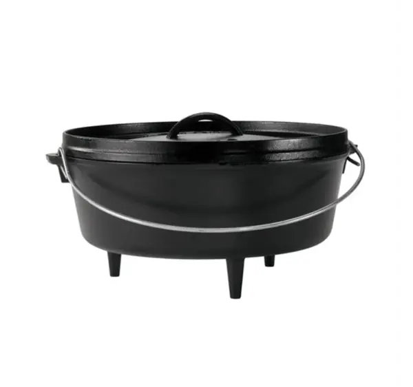 Lodge 12" Cast Iron Camp Dutch Oven 6-qt