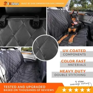 4Knines Flat Dog Car Seat Cover - Scratchproof Rear Bench Protector