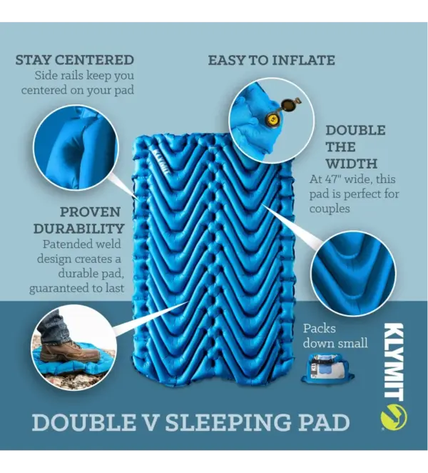 Klymit Double V Two-Person Inflatable Sleeping Pad