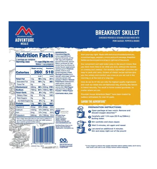 Mountain House Breakfast Skillet Freeze-Dried Meal Pouch