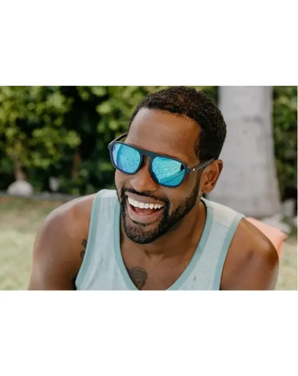 Knockaround Pacific Palisades Sunglasses Navy Rubberized Frame Rider Style - Image 3