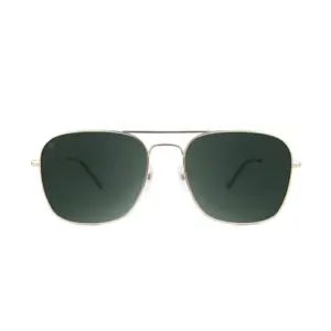 Knockaround Gold Aviator Sunglasses with Green Lenses - Mount Evans Style