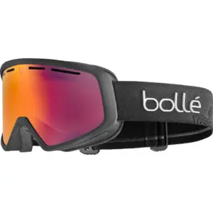 Bolle CASCADE Snow Goggles Black Matte Frame Ruby Lens Medium Light