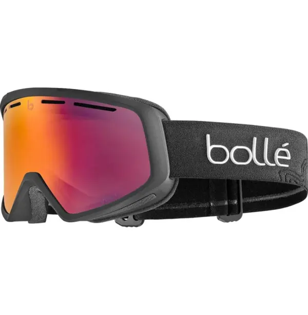 Bolle CASCADE Snow Goggles Black Matte Frame Ruby Lens Medium Light